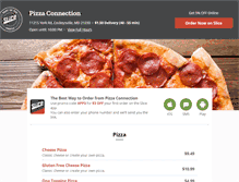 Tablet Screenshot of pizzaconnectionmenu.com